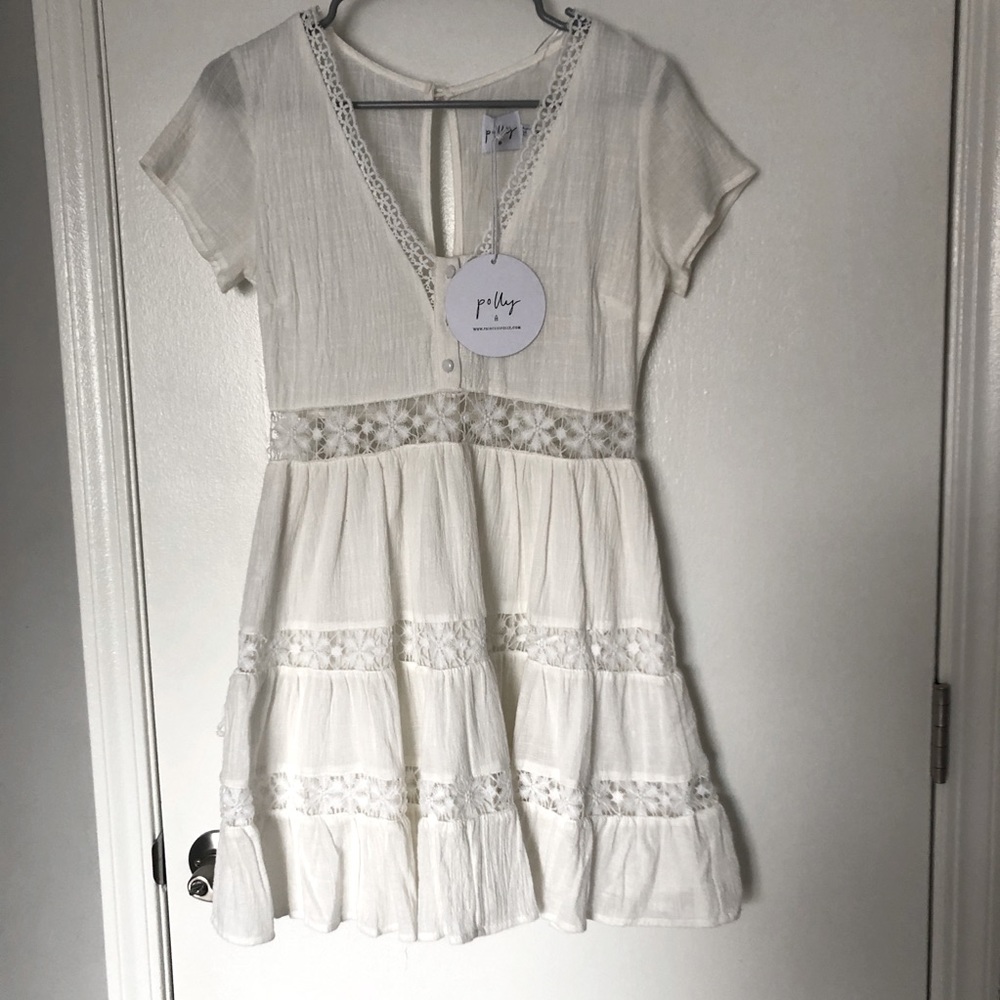 NWT Princess Polly White Teasdale Mini Dress